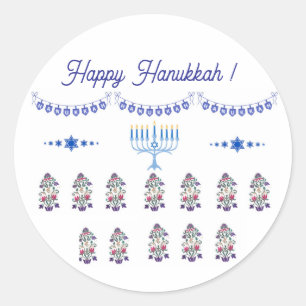 Hanukkah menorah Blume minimalistisch Sticker