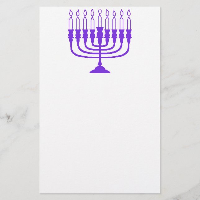Hanukkah Menorah Briefpapier (Vorderseite)