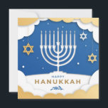 Hanukkah Menorah Card<br><div class="desc">Papierausschnitt-Design.</div>