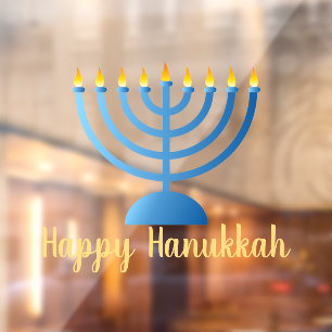Hanukkah Menorah Design Fensterheber Fensteraufkleber
