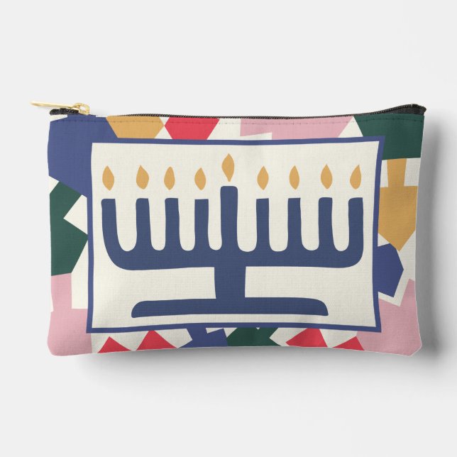 Hanukkah Menorah Dreidels Spiel Zubehörtasche (Vorderseite)