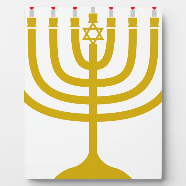Hanukkah Menorah Fotoplatte (Vorderseite)