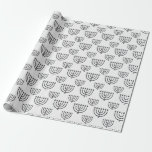 Hanukkah Menorah Geschenkpapier<br><div class="desc">Das perfekte Geschenk fängt schon bei der Verpackung mit schönem,  glänzendem Geschenkpapier an. Unser Geschenkpapier ist in vier verschiedenen Premium-Papieren und fünf unterschiedlichen Größen erhältlich. Dadurch findest du bei uns garantiert das passende Geschenkpapier – denn die Präsentation ist mindestens genauso wichtig wie das Geschenk selber!</div>