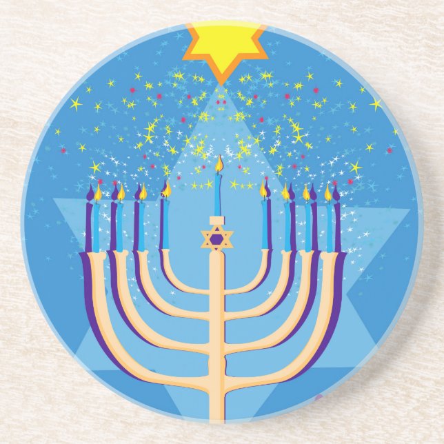 hanukkah menorah getränkeuntersetzer (Vorne)