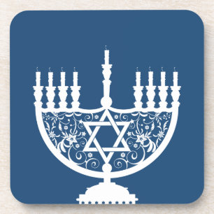 Hanukkah Menorah Getränkeuntersetzer