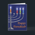 "Hanukkah Menorah." Grußkarte Karte<br><div class="desc">"Hanukkah Menorah." ist ein digitales Bild,  das in Fotoshop eines Hanukkah Menorah gemacht wurde,  mit Kerzen,  die für die dritte Nacht beleuchtet werden. Ich hoffe,  es gefällt dir. Vielen Dank,  Corbie Eva Crouse</div>