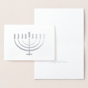 Hanukkah Menorah Holiday Custom Card Folienkarte