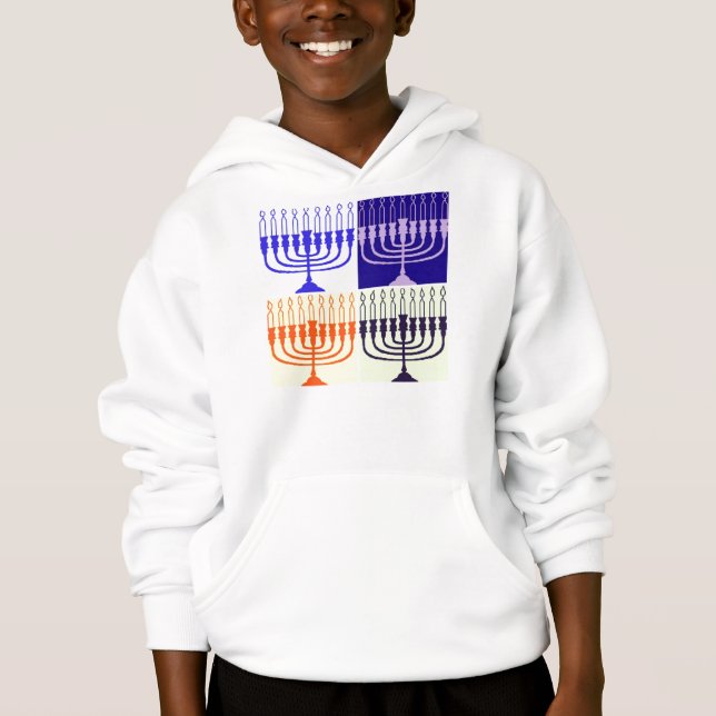 Hanukkah Menorah Hoodie (Vorderseite)