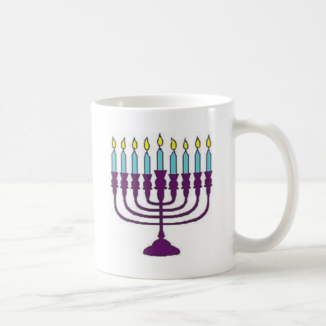 Hanukkah Menorah Kaffeetasse (Rechts)