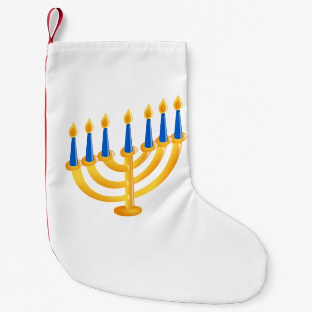 Hanukkah Menorah Kleiner Weihnachtsstrumpf (Vorderseite)