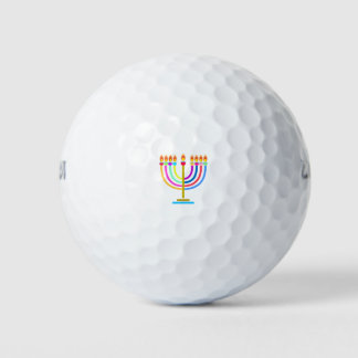 Hanukkah Menorah Lights Holiday Symbol Golfball