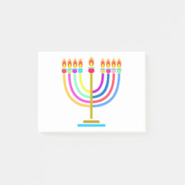 Hanukkah Menorah Lights Holiday Symbol Post-it Klebezettel