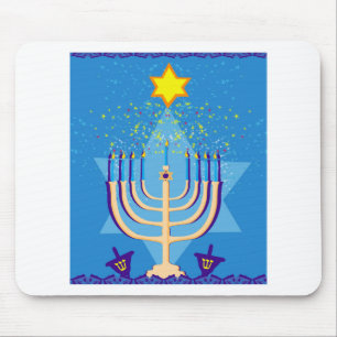 hanukkah menorah mousepad