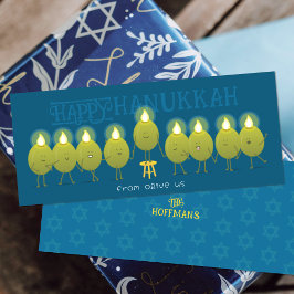 Hanukkah Menorah Olives | Aquamarin Blue Group Car