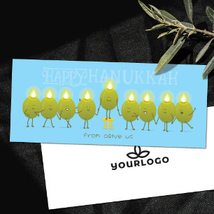 Hanukkah Menorah Olives   Logo-Karte