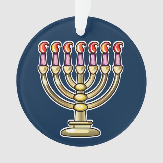 Hanukkah Menorah Ornament (Vorderseite)