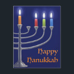 "Hanukkah Menorah." Postkarte<br><div class="desc">"Hanukkah Menorah." ist ein digitales Bild,  das in Fotoshop eines Hanukkah Menorah gemacht wurde,  mit Kerzen,  die für die dritte Nacht beleuchtet werden. Ich hoffe,  es gefällt dir. Vielen Dank,  Corbie Eva Crouse</div>