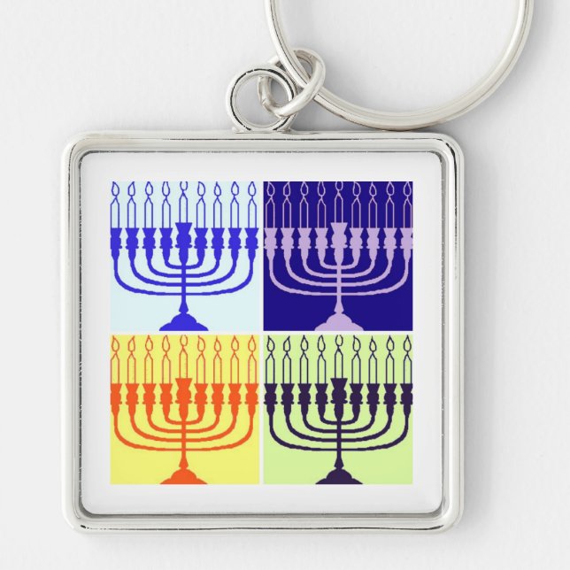 Hanukkah Menorah Schlüsselanhänger (Vorne)