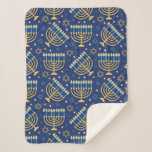 Hanukkah Menorah Sherpa Blanket Sherpadecke<br><div class="desc">Schöne,  warme und gemütliche hanukkah Decke für die ganze Familie. In 3 Größen erhältlich.</div>