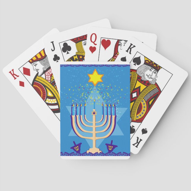hanukkah menorah spielkarten (Rückseite)