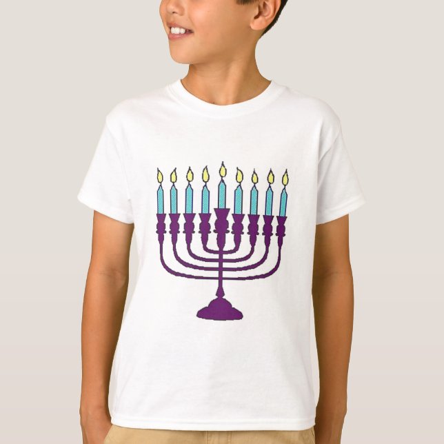 Hanukkah Menorah T-Shirt (Vorderseite)