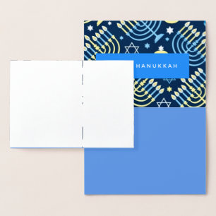 Hanukkah Menorahs Folienkarte