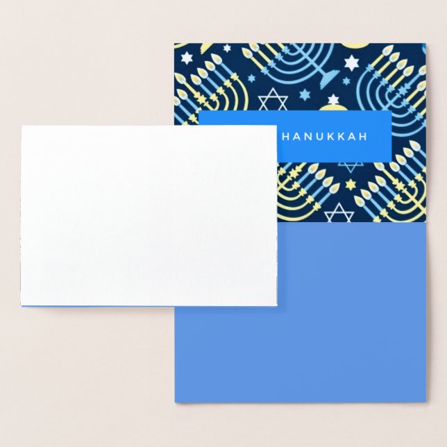 Hanukkah Menorahs Folienkarte (Anzeige)