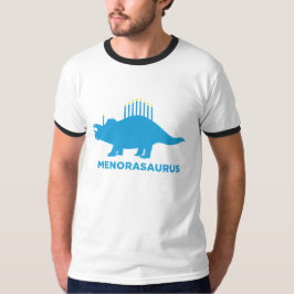 Hanukkah Menorasaurus Menorah Dinosaur Shirt