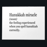 Hanukkah Miracle Funny Chanukah jüdische Definitio Notizblock<br><div class="desc">Hanukkah,  jüdisch,  jew, chanukah, dreidel, Geschenk, Geburtstag, Groovy, Weihnachten, Menorah</div>