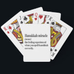 Hanukkah Miracle Funny Chanukah jüdische Definitio Spielkarten<br><div class="desc">Hanukkah,  jüdisch,  jew, chanukah, dreidel, Geschenk, Geburtstag, Groovy, Weihnachten, Menorah</div>