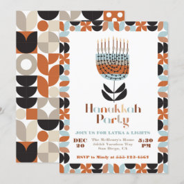 Hanukkah Mod Menorah Party Einladung