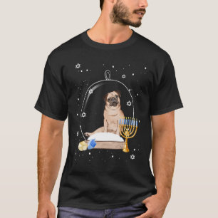 Hanukkah Mops Dog Snow Globe Pajama T-Shirt