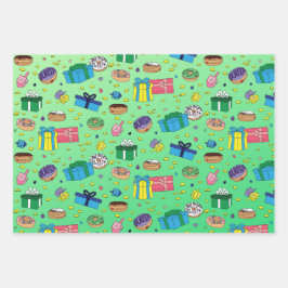 Hanukkah Muster - Schleifpapier 3 flaches Blatt