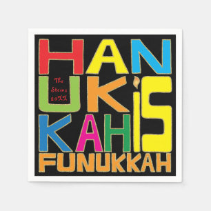 Hanukkah Napkin personalisieren "Hanukkah ist Funu Serviette