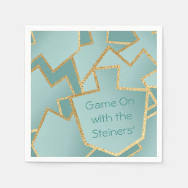 Hanukkah Napkin personalisieren New Elegant Türkis Serviette