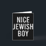 Hanukkah Nice Jewish Boy Cool Chanukah Festival Je Karte<br><div class="desc">Hanukkah Nice Jewish Boy Cool Chanukah Festival Jewish Gift</div>