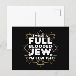 Hanukkah Nicht Vollblutjude Jüdisch Chanukah Postkarte