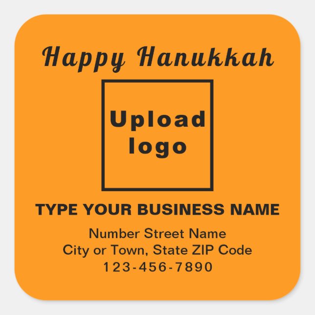 Hanukkah Orange Color Square Sticker (Vorderseite)