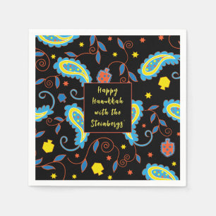 Hanukkah Paisley Serviette
