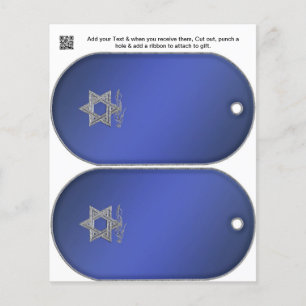 Hanukkah-Party-Geschenk- oder Gefallen-Taschenanhä Flyer
