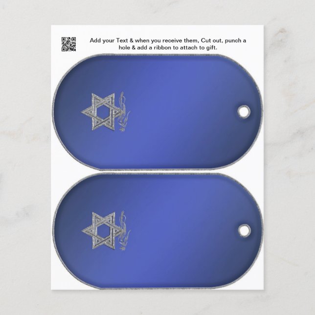 Hanukkah Party Geschenk oder Vorzug Tag Tags Flyer (Vorne)