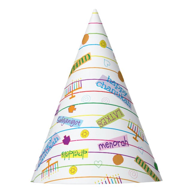 Hanukkah Party Hat "Chanukah Party" Partyhütchen (Vorderseite)
