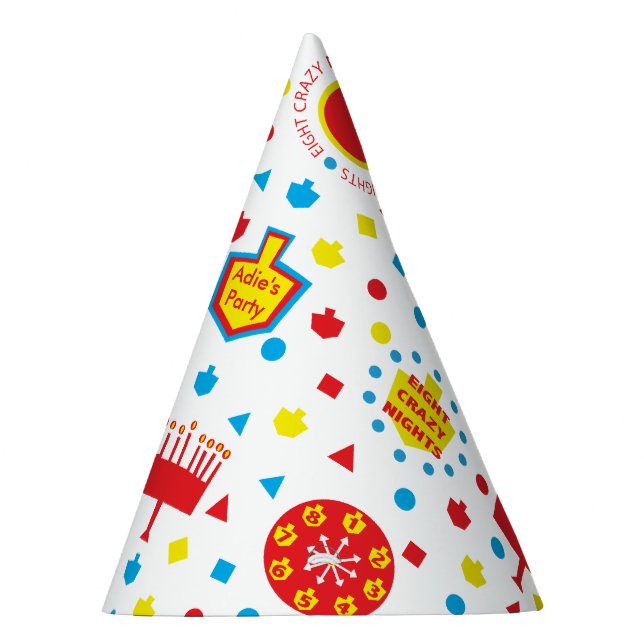 Hanukkah Party HAT FARBIGE 8 KRAZY NIGHTS Partyhütchen (Rechts)