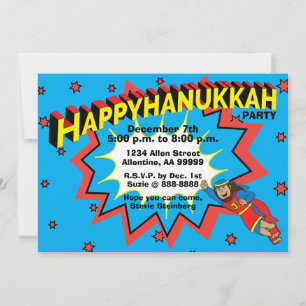 Hanukkah Party Judah Maccabee Einladung