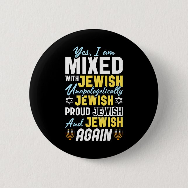 Hanukkah Passover Israel Judenjuden gemischten Sto Button (Vorderseite)