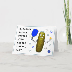 Hanukkah-Pickleball-Karten Feiertagskarte