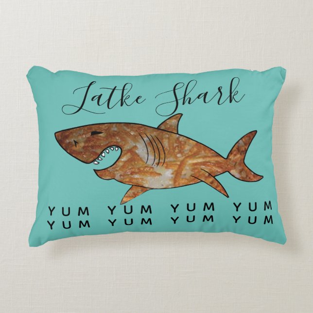 Hanukkah Pillow Latke Shark Dekokissen (Vorderseite)