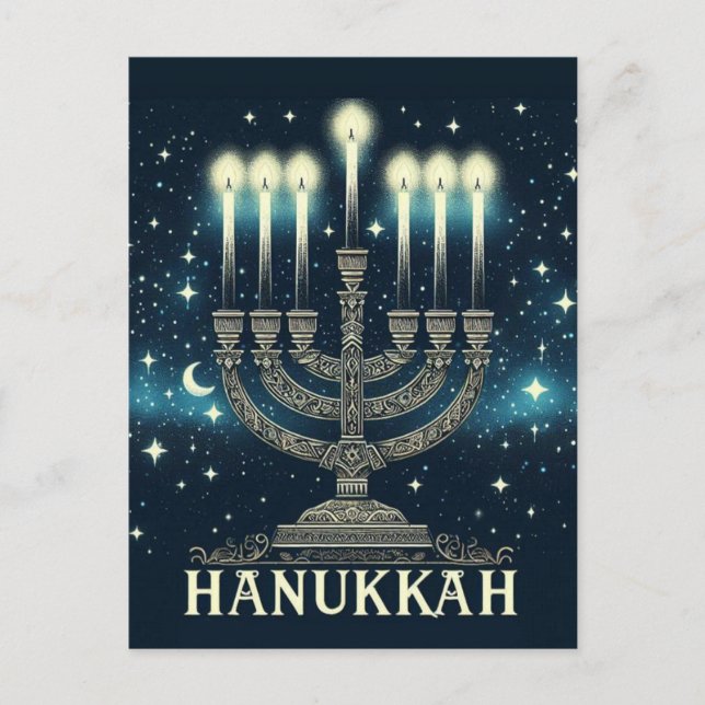 Hanukkah Postkarte (Vorderseite)
