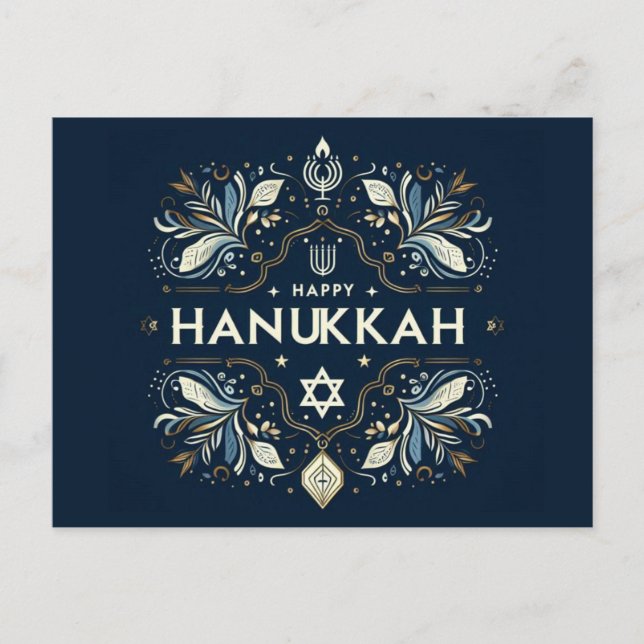 Hanukkah Postkarte (Vorderseite)