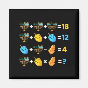 Hanukkah-Reihenfolge der Meinungen Quiz-Mathe-Lehr Magnet